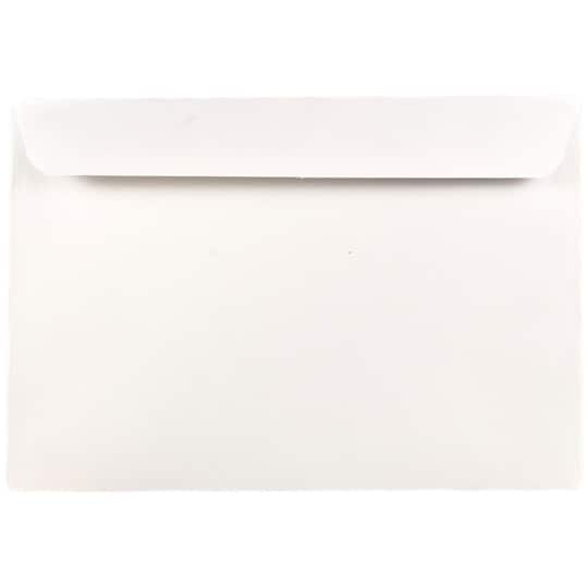 JAM Paper 7.5" x 10.5" White Booklet Commercial Envelopes, 50ct.